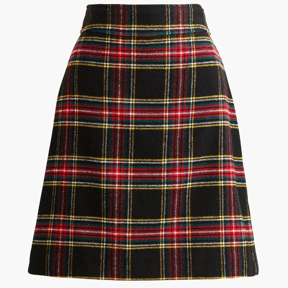 J. Crew Tartan Plaid Wool-Blend A-line Mini Skirt/NWT/6 - Picture 4 of 14